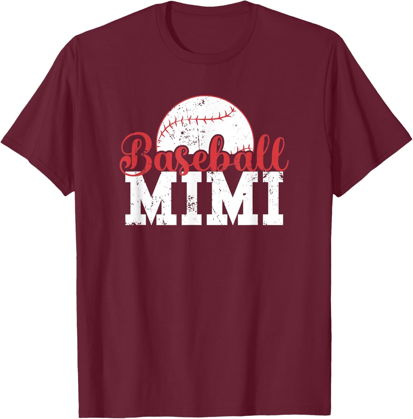 Baseball Mimi T-Shirt - T-Shirt | Maroon