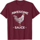 Awesome Rooster Graphic T-Shirt - T-Shirt | Maroon