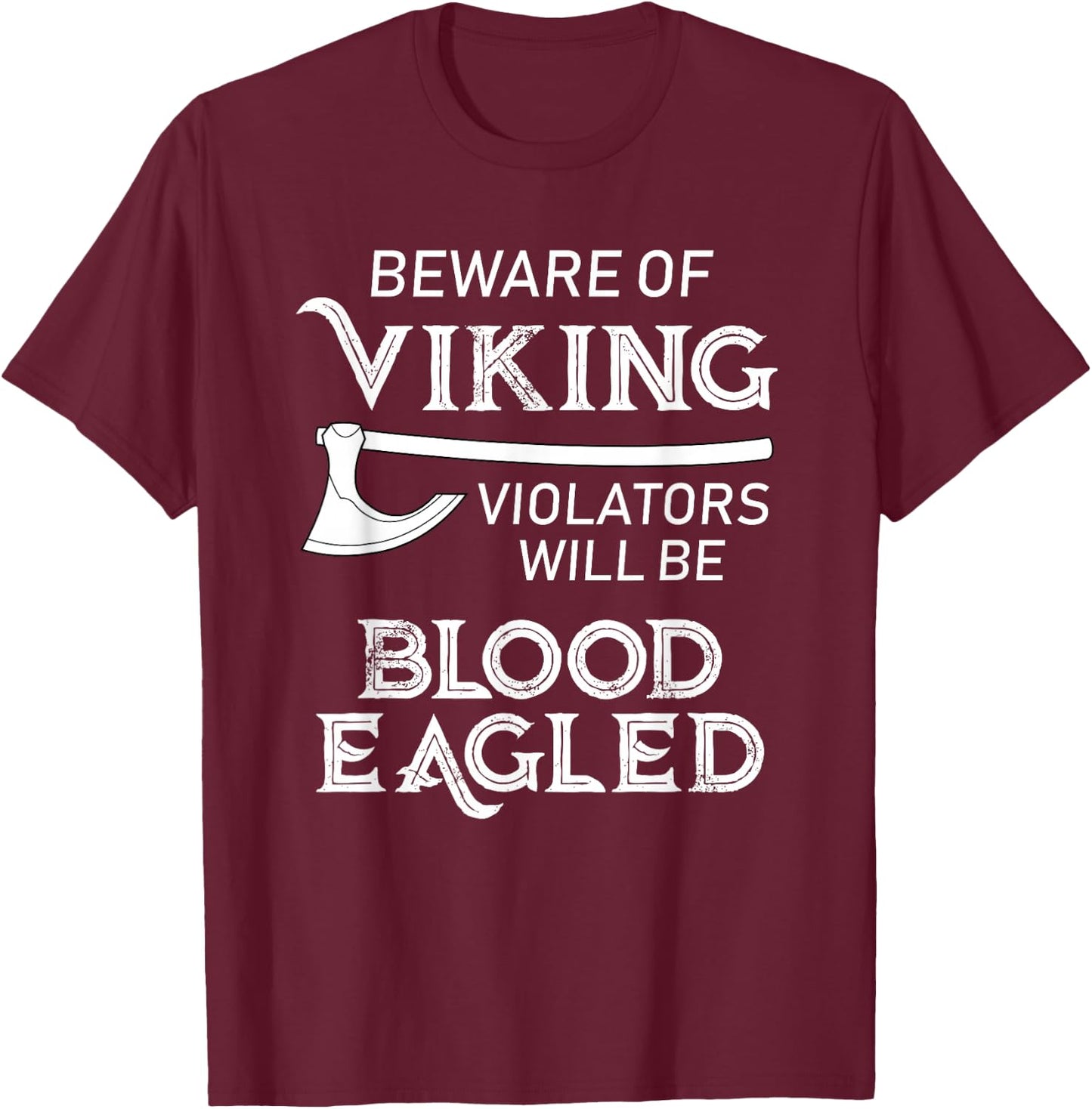 Viking Heritage Pride Blood Eagle T-Shirt - T-Shirt | Maroon