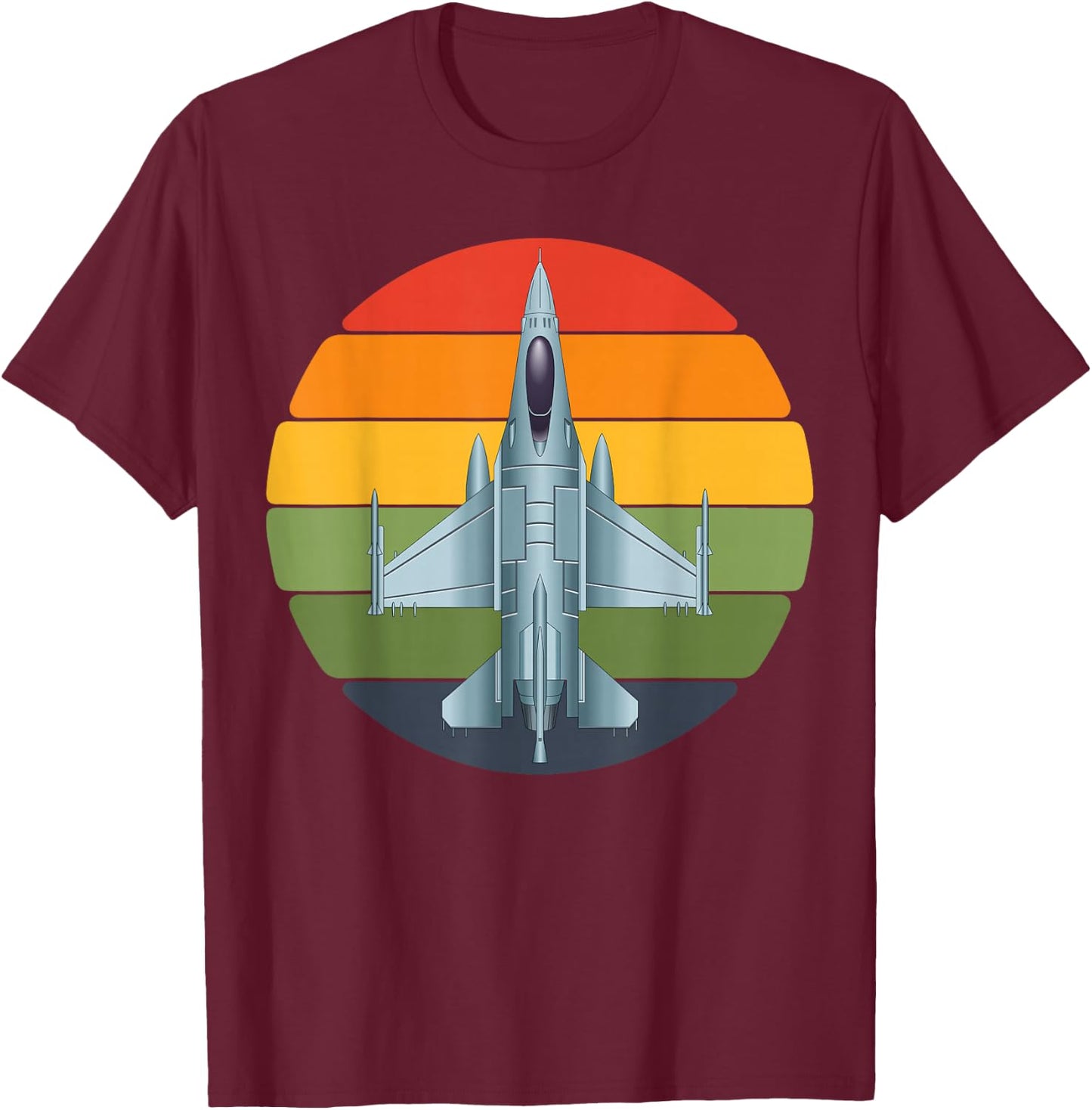 Jet Fighter Retro Jet Aeroplane Pilot Gifts Children T-Shirt - T-Shirt | Maroon