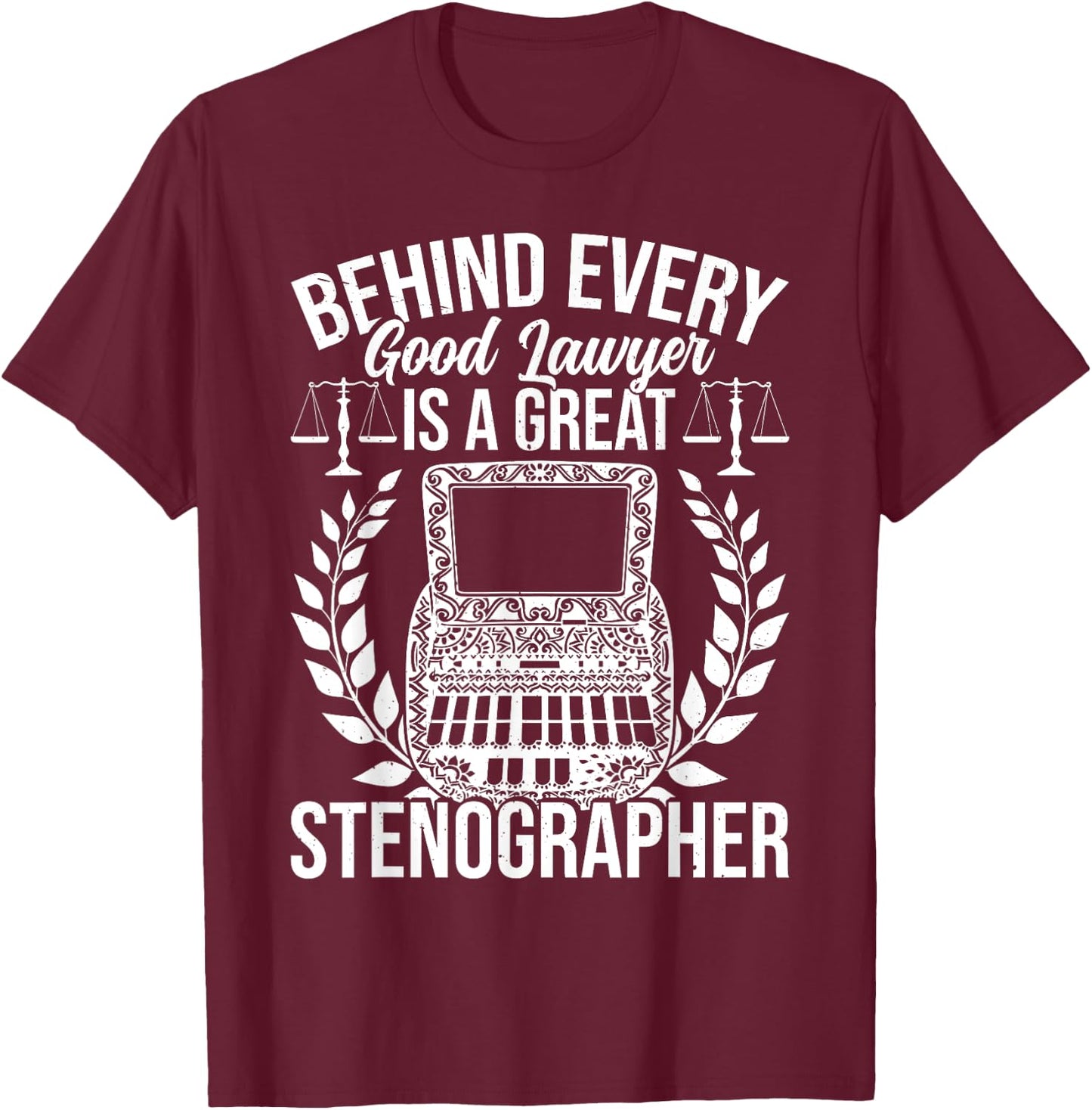 Court Reporter T-Shirt - T-Shirt | Maroon