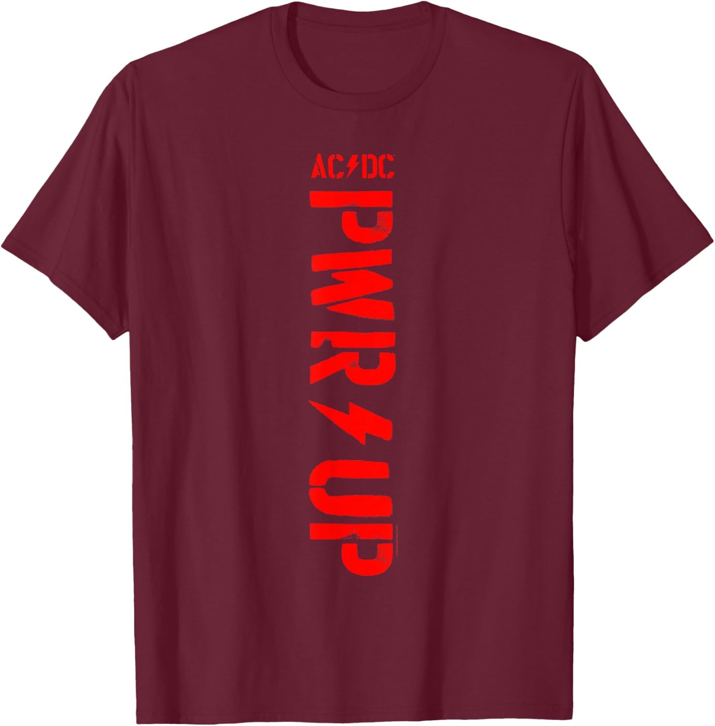 Ac/dc - Pwr Up T-Shirt - T-Shirt | Maroon