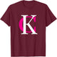 Pink Kansas City Pink Cute KC Initials Cool Kc Fan Original T-Shirt - T-Shirt | Maroon