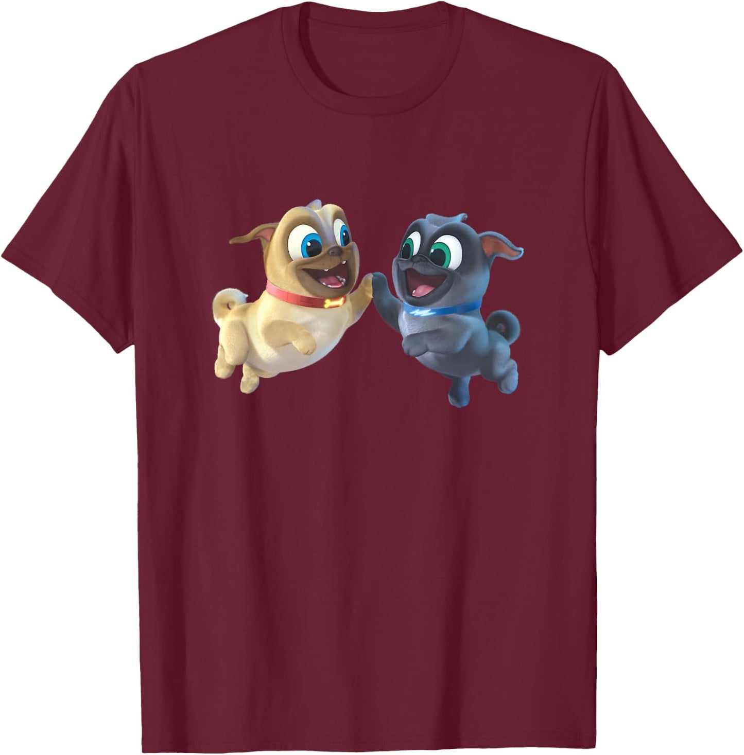 Disney Puppy Dog Pals Rolly Bingo High Five T-Shirt - T-Shirt | Maroon