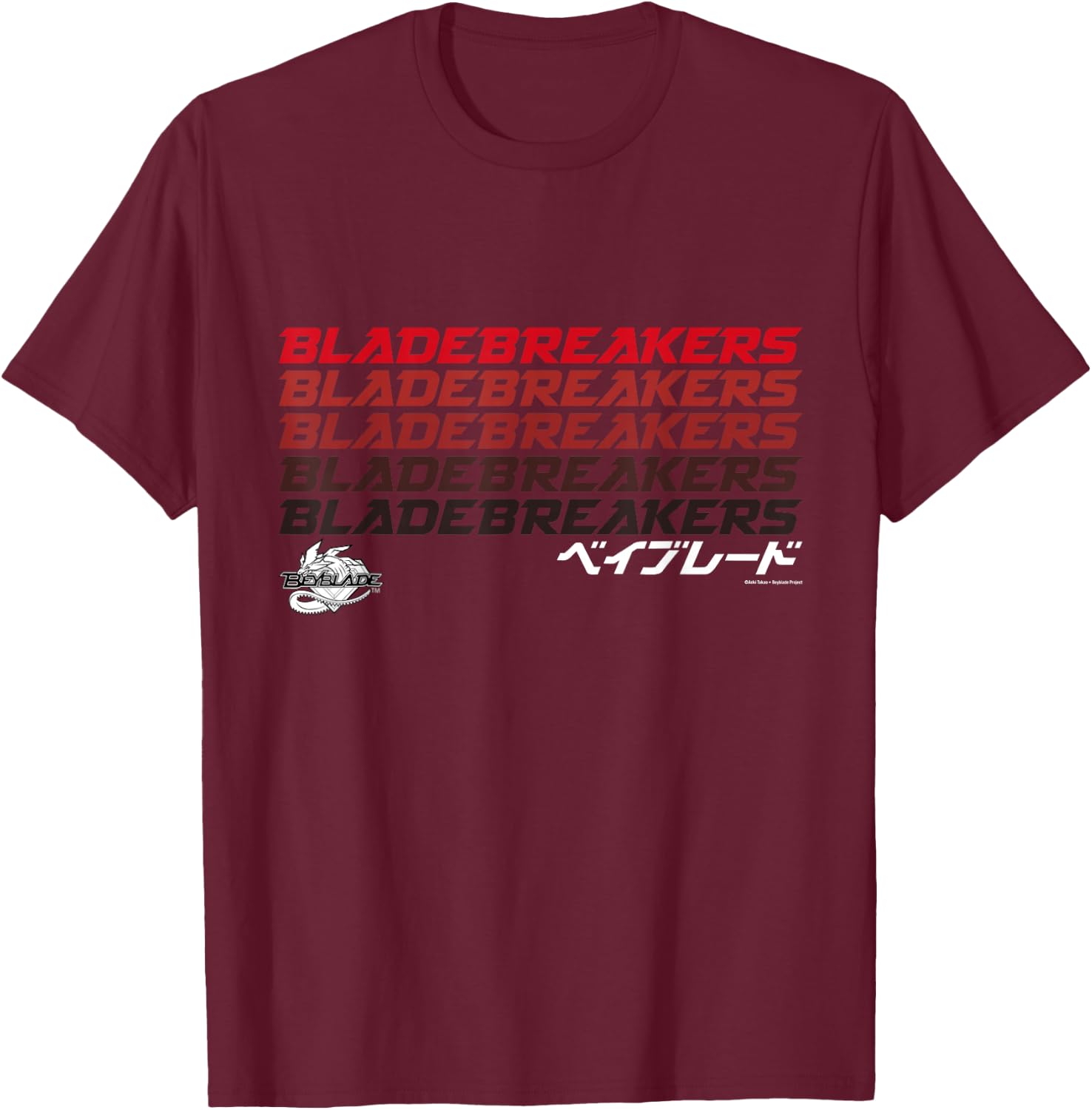 Beyblade Bladebrakers T-Shirt - T-Shirt | Maroon