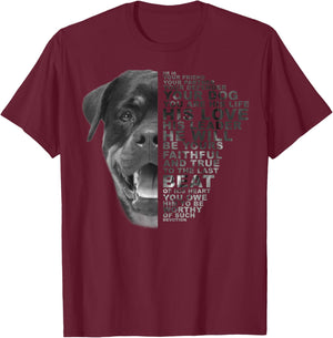 He Is Your Friend Your Partner Your Dog Rottweiler Dogs Gift T-Shirt - T-Shirt | Maroon
