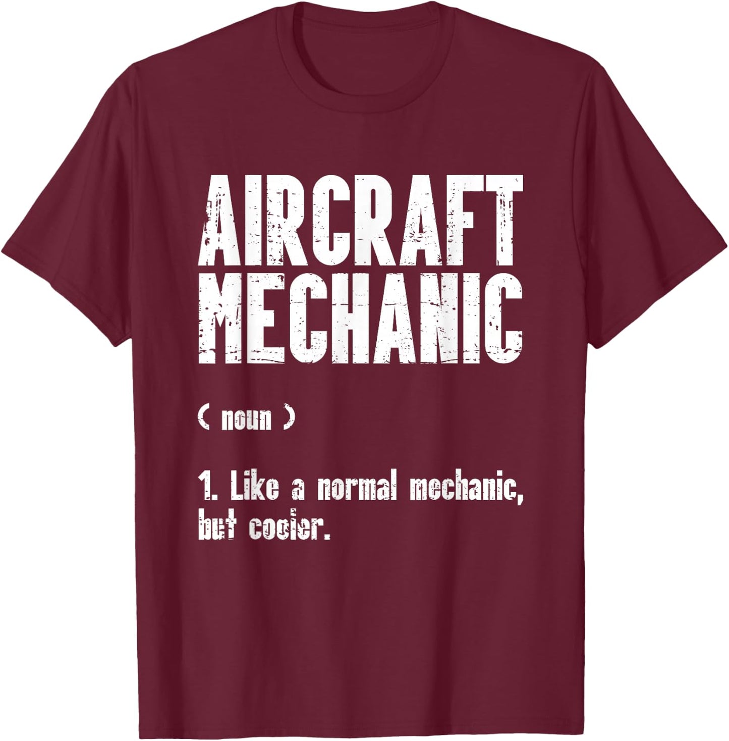 Airplane Mechanic Aircraft Maintenance Pilot Technician T-Shirt - T-Shirt | Maroon