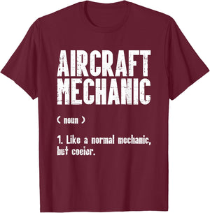 Airplane Mechanic Aircraft Maintenance Pilot Technician T-Shirt - T-Shirt | Maroon