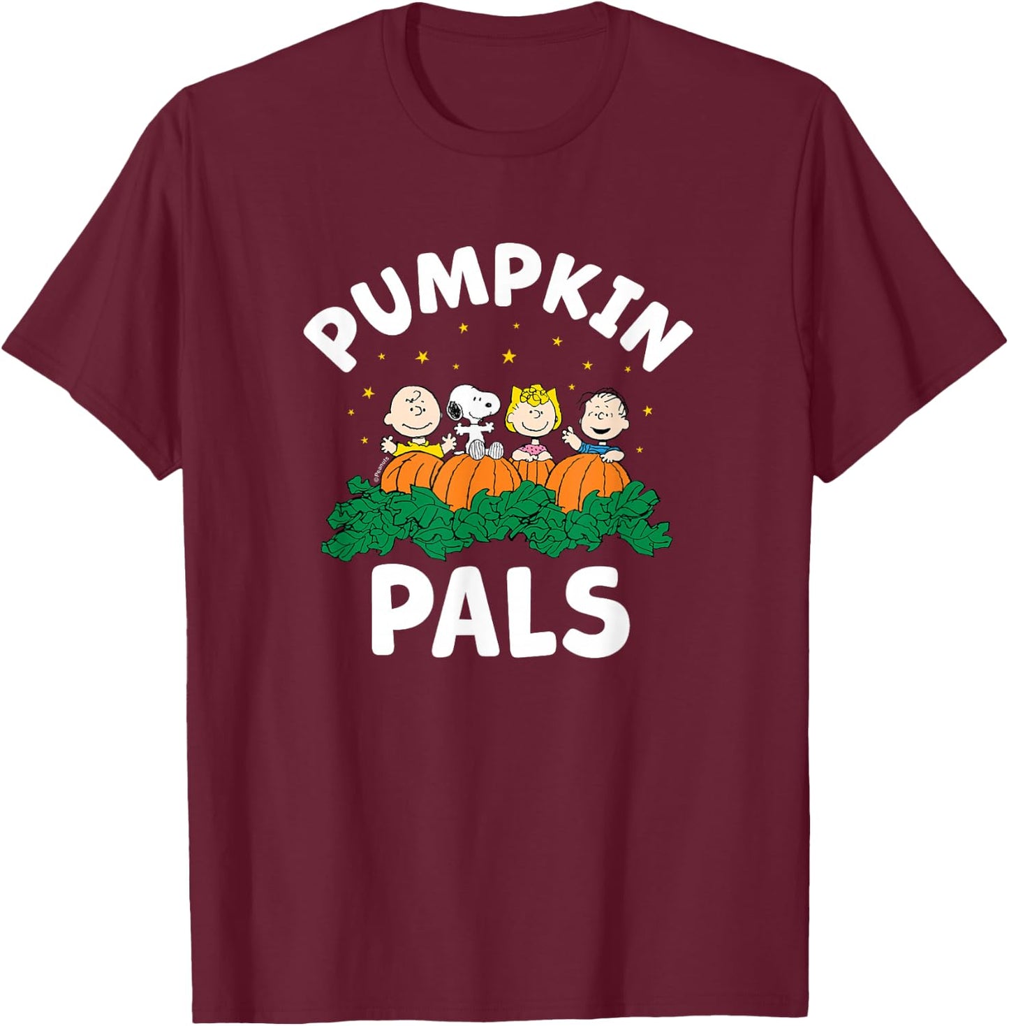 Peanuts - Halloween - Pumpkin Pals T-Shirt - T-Shirt | Maroon