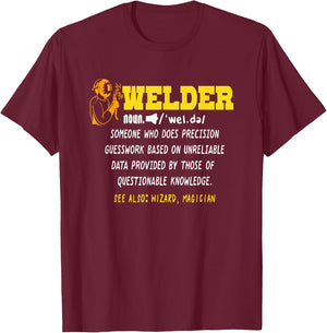 Funny Welder Definition Shirt I Welding T-Shirt - T-Shirt | Maroon