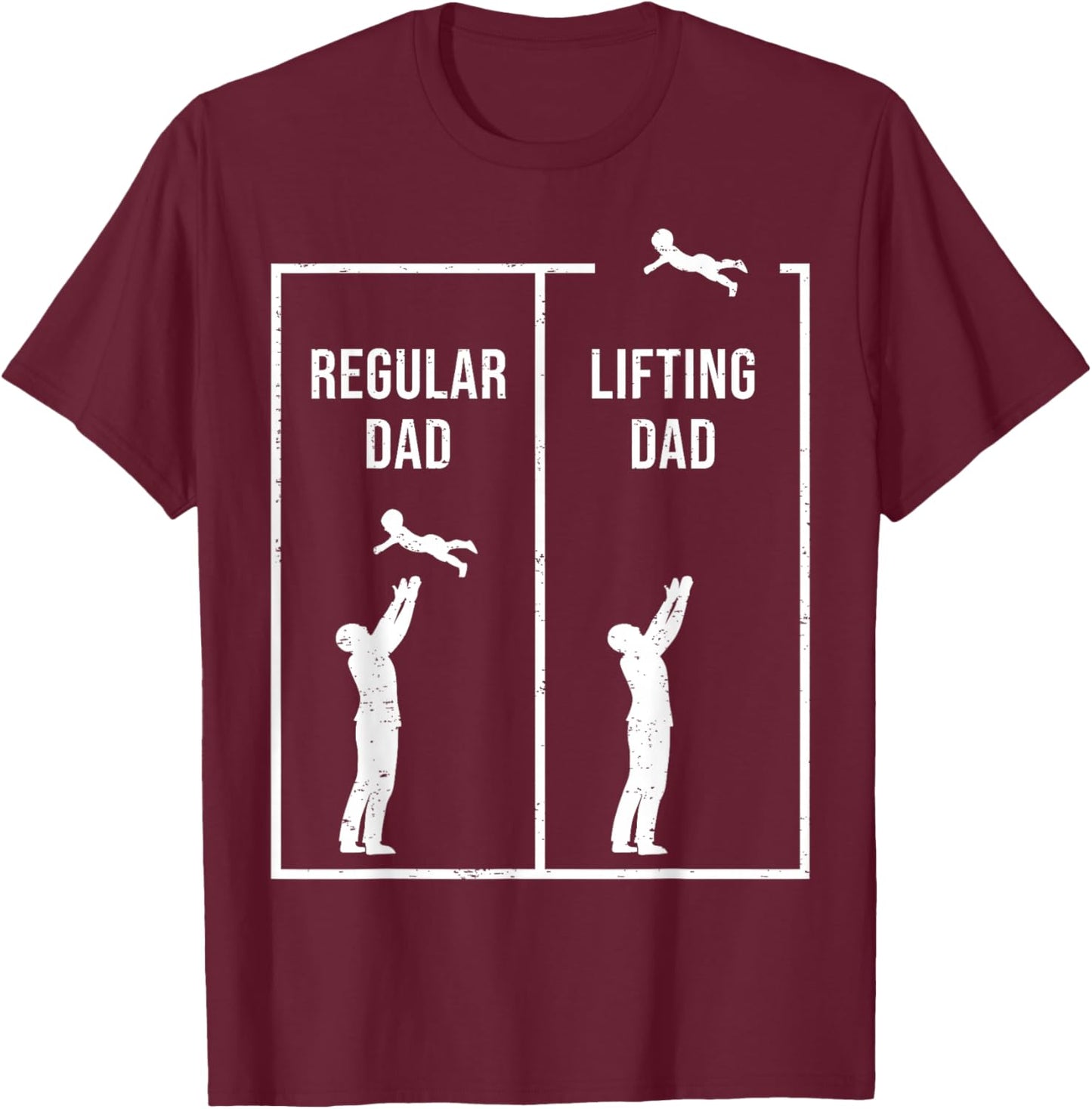 Funny Weightlifting Workout Fitness Father Gym I Lifting Dad T-Shirt - T-Shirt | Maroon