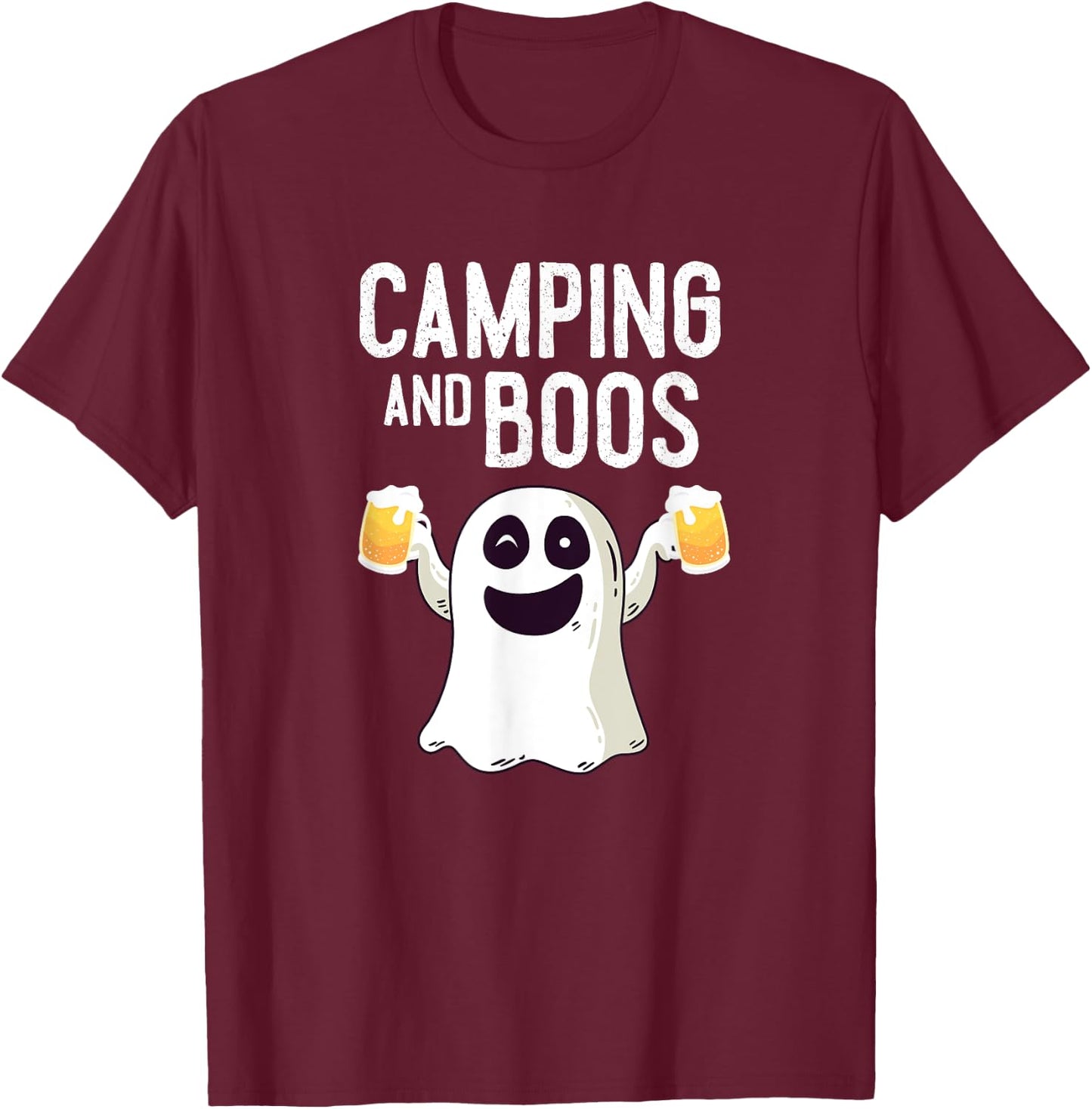 Camping and Boos Camping Halloween Costume Women T-Shirt - T-Shirt | Maroon