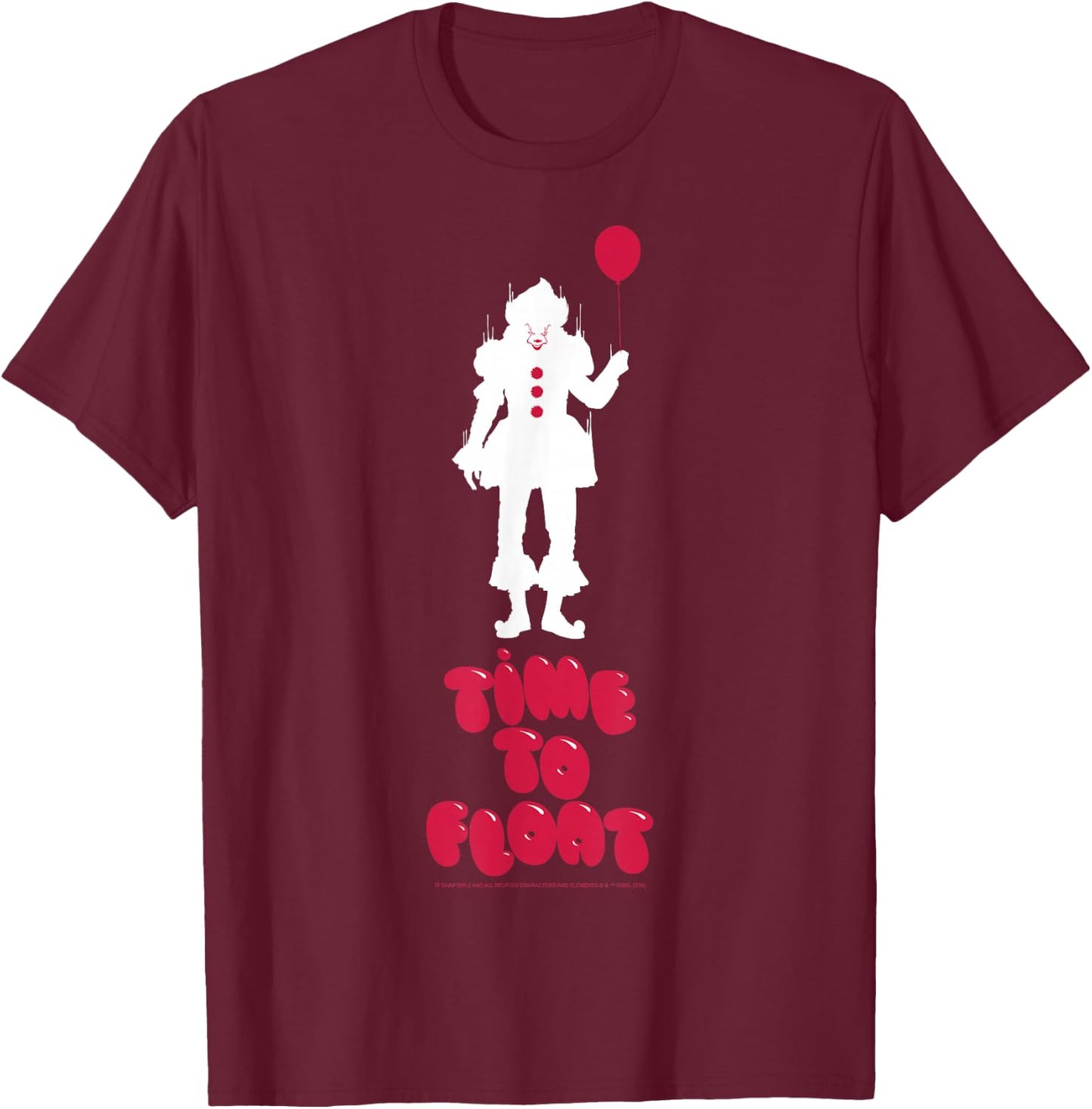 IT: Chapter Two Pennywise Balloon Silhouette Poster T-Shirt - T-Shirt | Maroon