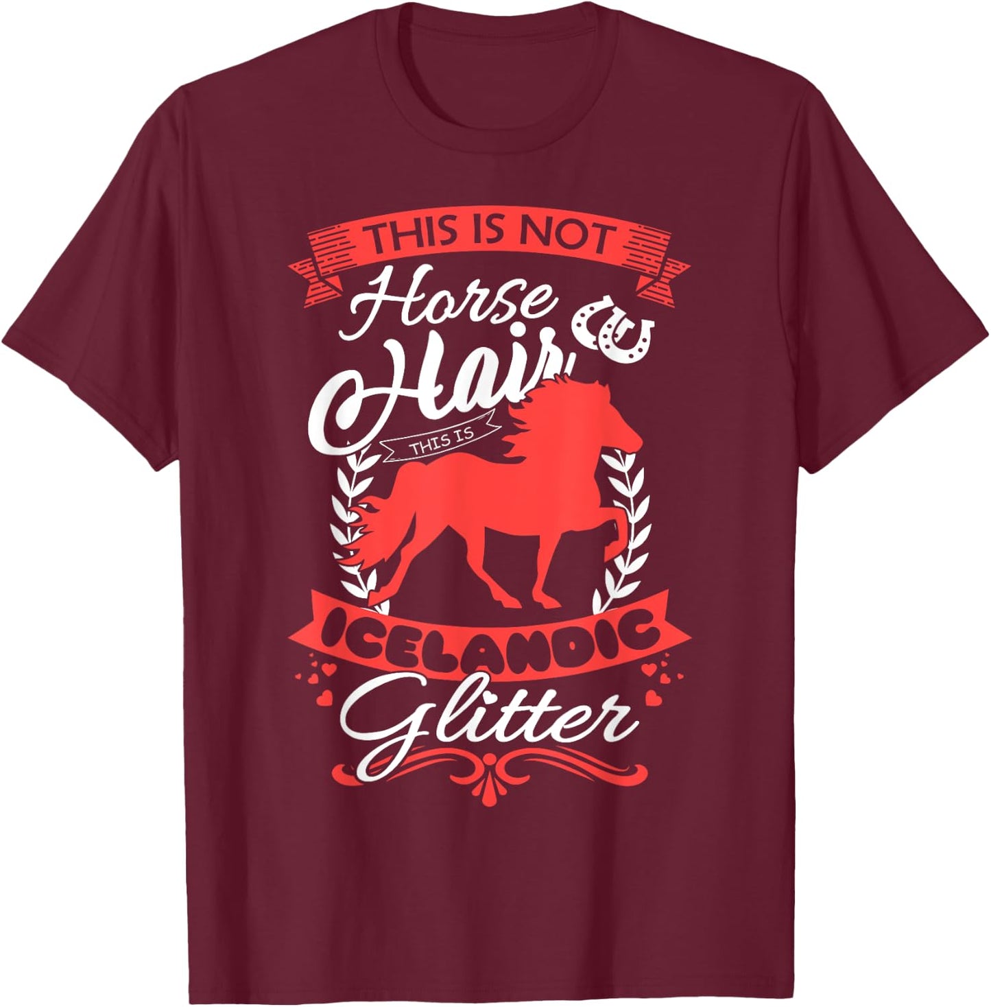 Icelandic Pony Horse Saying Funny Girls Women Horse Lover T-Shirt - T-Shirt | Maroon