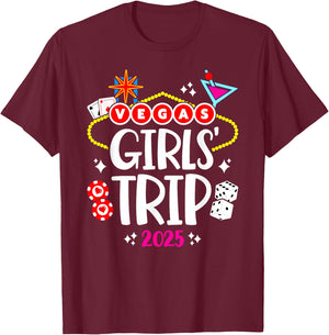 Girls Trip Vegas - Las Vegas 2025 - Vegas Girls Trip 2025 T-Shirt - T-Shirt | Maroon