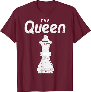 Chess Piece The Queen Shirt Halloween Matching Costume T-Shirt - T-Shirt | Maroon