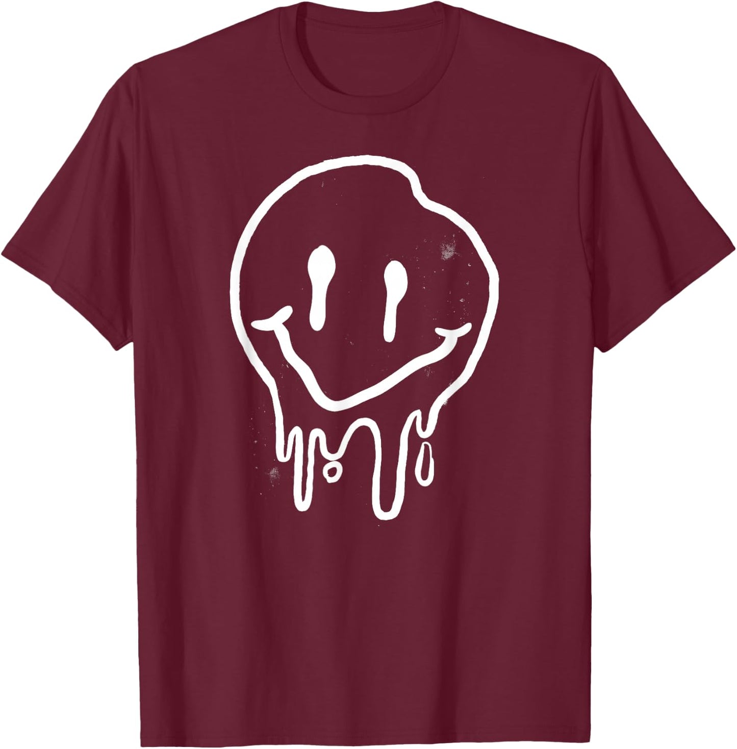 Cool Melting Smiling Face Emojicon I Melting Smile T-Shirt - T-Shirt | Maroon