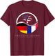 German French Roots - American Grown with Flag T-Shirt - T-Shirt | Maroon