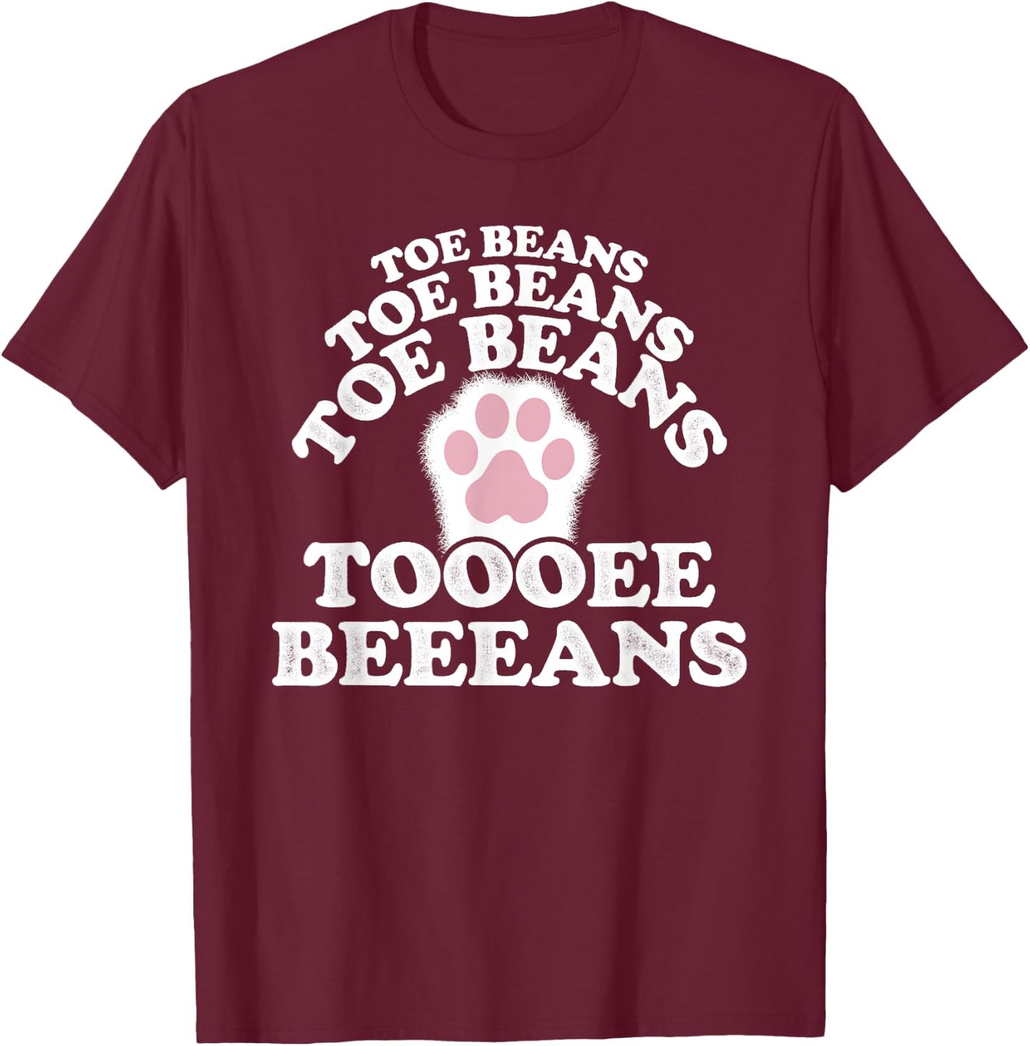 Cat Paw Pad Meme Meem Toe Beans Women Girls Kids T-Shirt - T-Shirt | Maroon