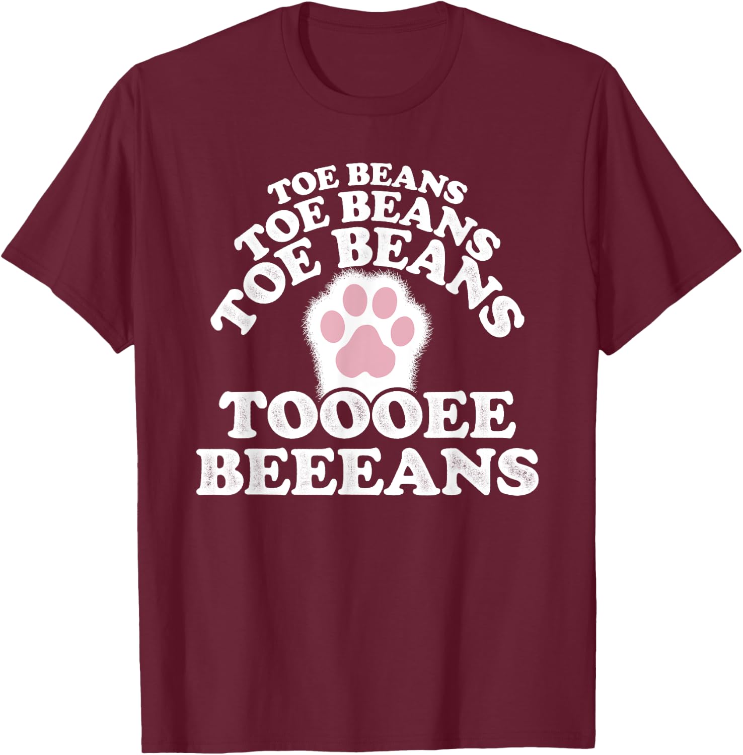 Cat Paw Pad Meme Meem Toe Beans Women Girls Kids T-Shirt - T-Shirt | Maroon