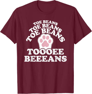 Cat Paw Pad Meme Meem Toe Beans Women Girls Kids T-Shirt - T-Shirt | Maroon