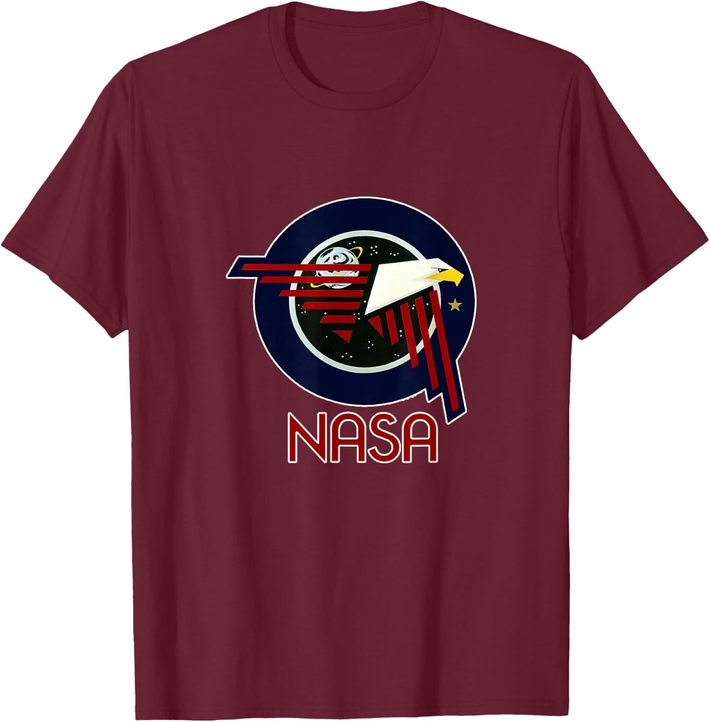 Retro Astronaut Patch NASA T-Shirt - T-Shirt | Maroon