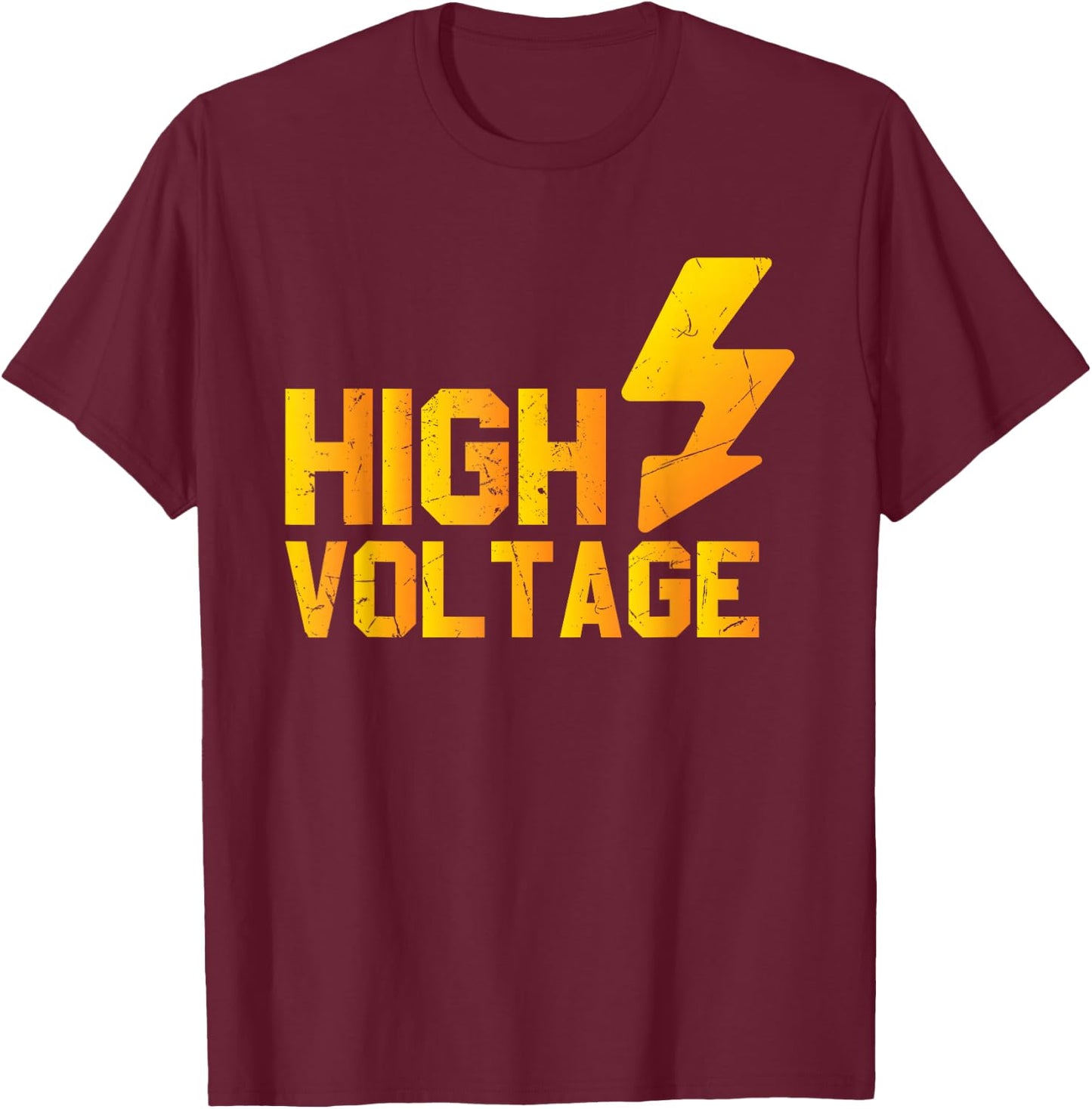 Cool High Voltage Lightning Electrician Car Drivers gift T-Shirt - T-Shirt | Maroon