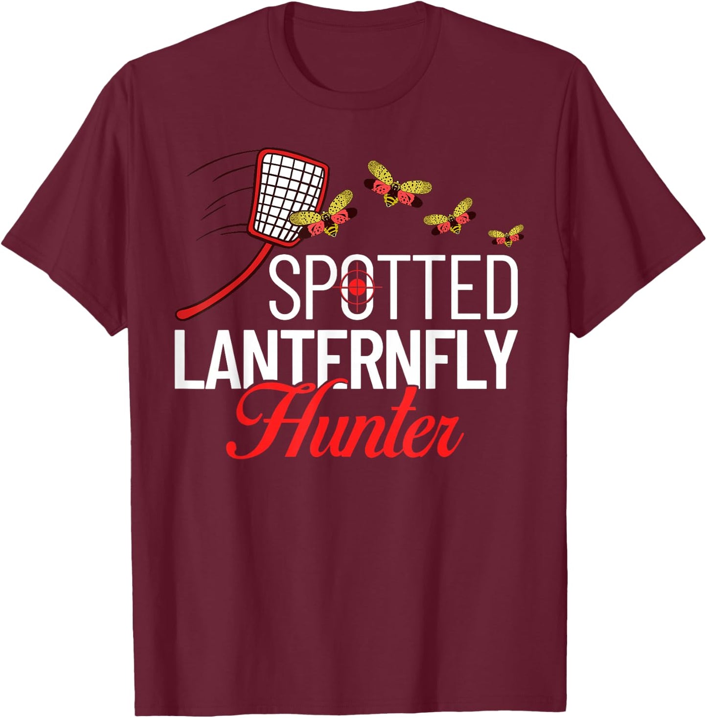 Spotted Lanternfly Trap Insect Spray Lantern Fly T-Shirt - T-Shirt | Maroon