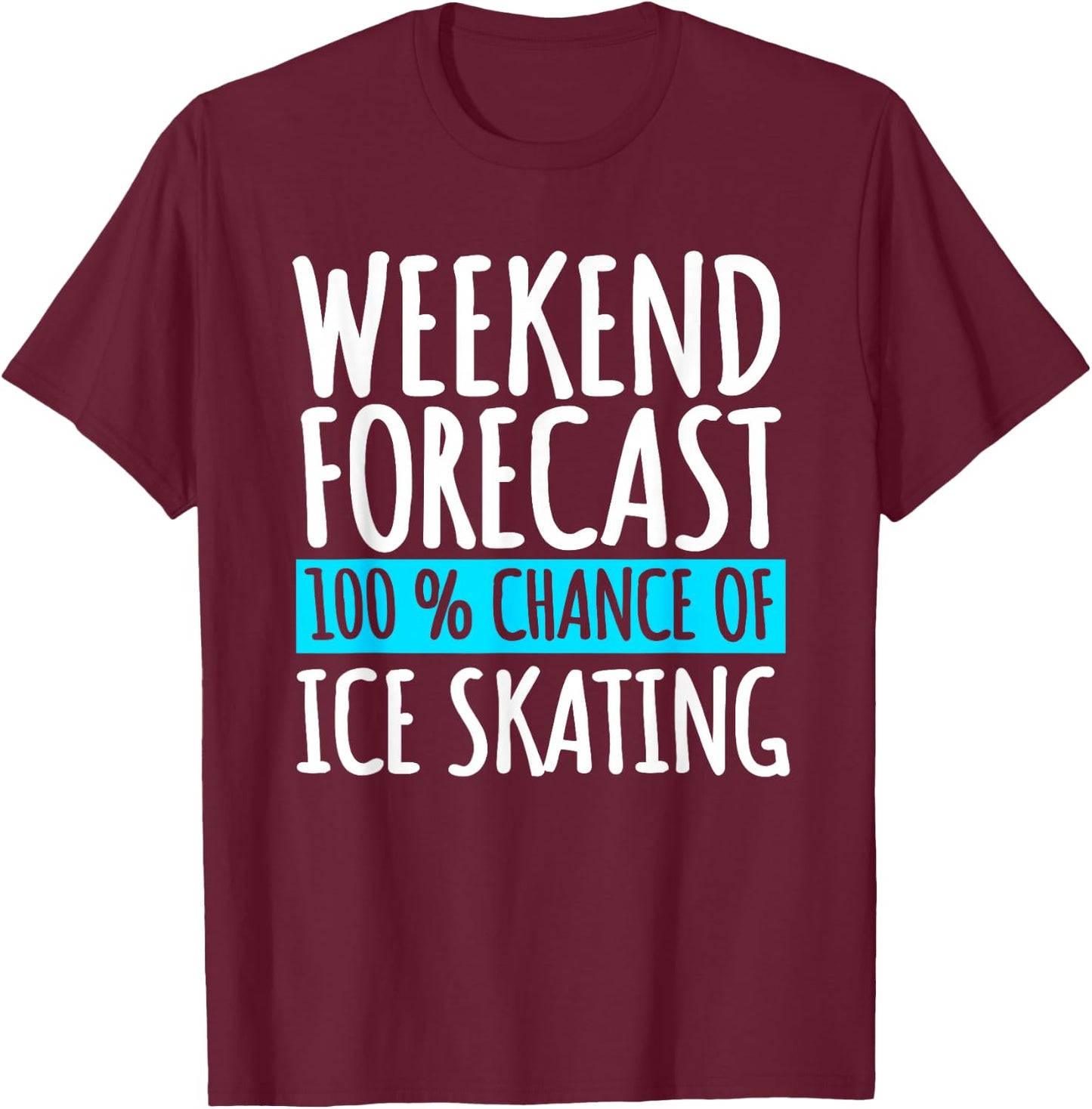 Ice Skating Coach Figure Skater Skates Sport T-Shirt - T-Shirt | Maroon