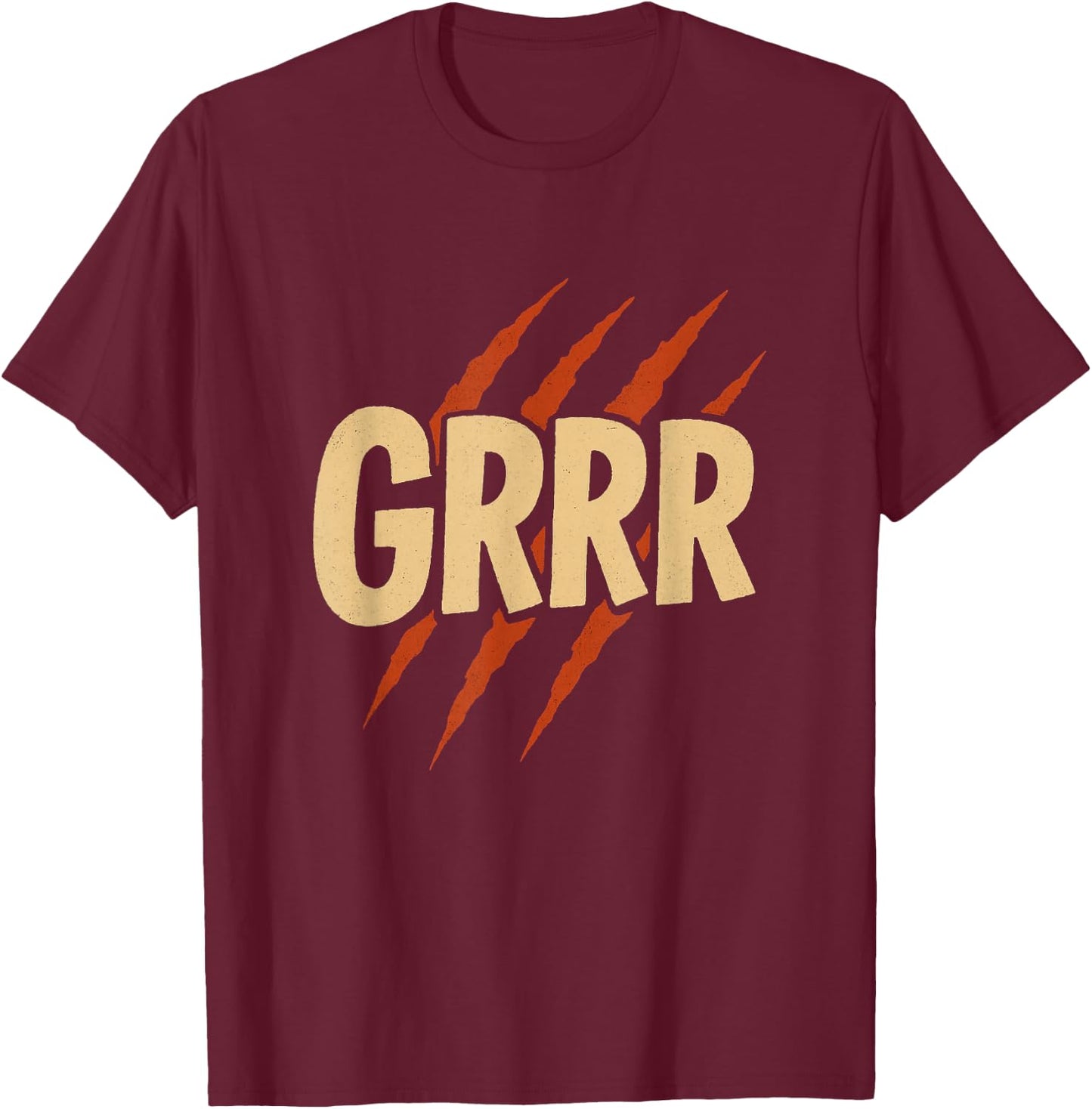 Grrr Aesthetic Funny Trendy Viral Mood Grrr Expression T-Shirt - T-Shirt | Maroon