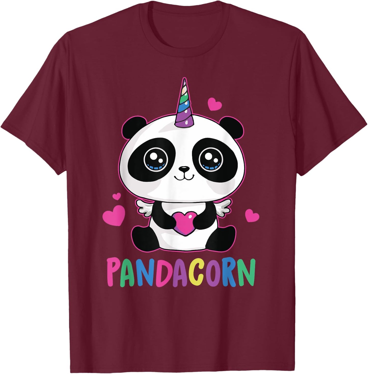 Panda Unicorn Shirt Funny Pandacorn Gift Women T-Shirt - T-Shirt | Maroon