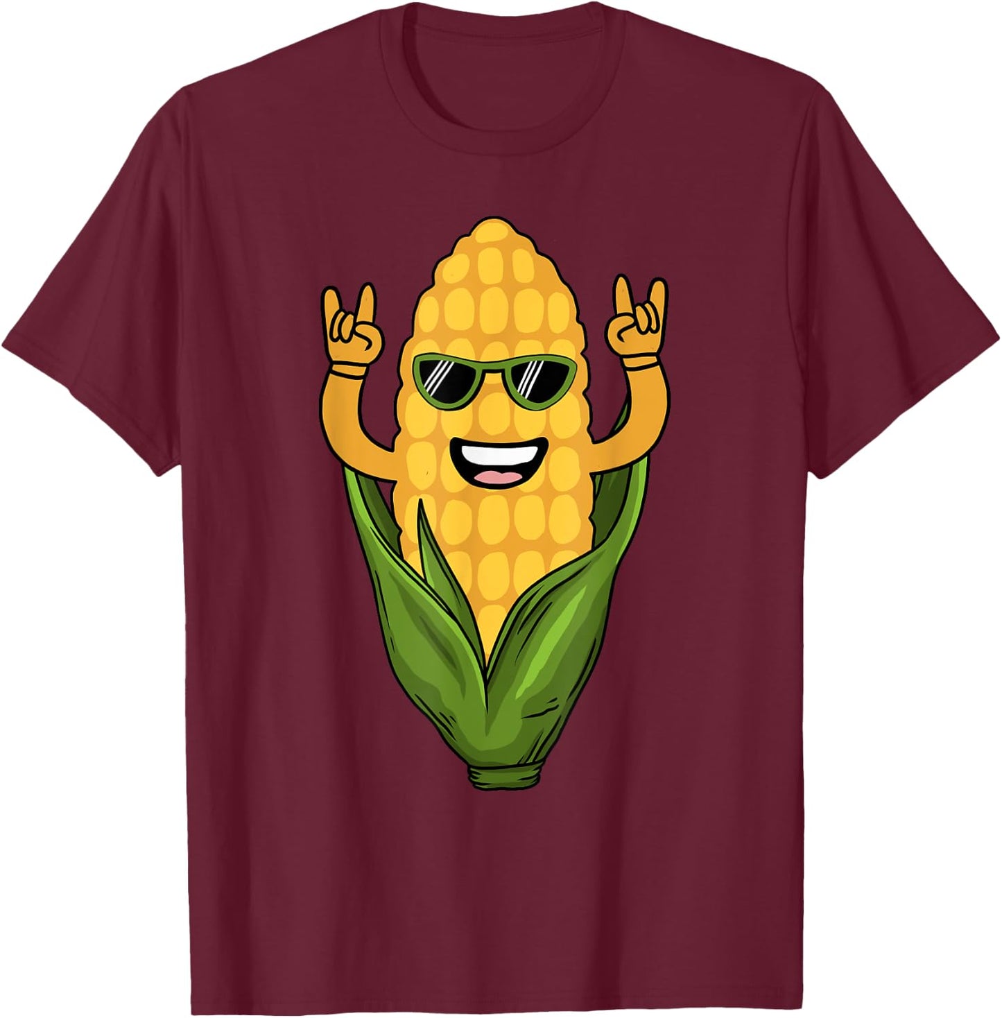 Funny Corn Design Women Sweet Corn On The Cob Lovers T-Shirt - T-Shirt | Maroon