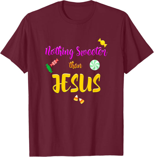 Jesus Trunk Or Treat Candy Christian Halloween T-Shirt - T-Shirt | Maroon