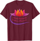 Lokah Samastah Sukhino Bhavantu Meditation Lotus T-Shirt - T-Shirt | Maroon