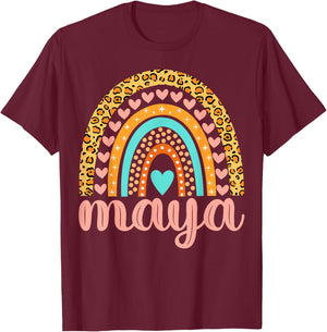 Maya Maya Name Birthday Shirt Gift T-Shirt - T-Shirt | Maroon