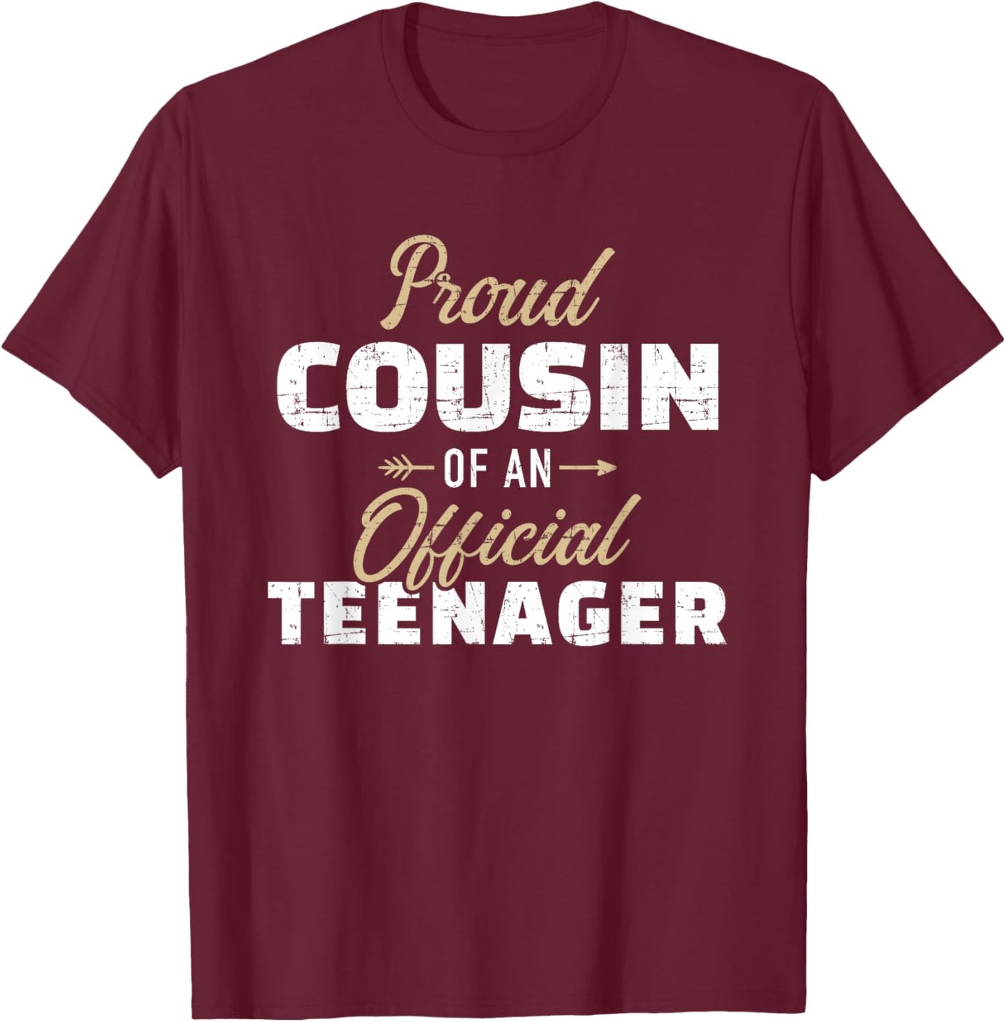 Proud Cousin Teenager 13th Birthday T-Shirt - T-Shirt | Maroon