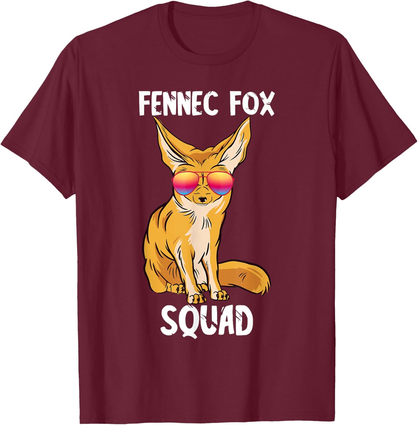 Fennec Fox Squad Cool Fox Animal Fennec Fox Lover Ears T-Shirt - T-Shirt | Maroon