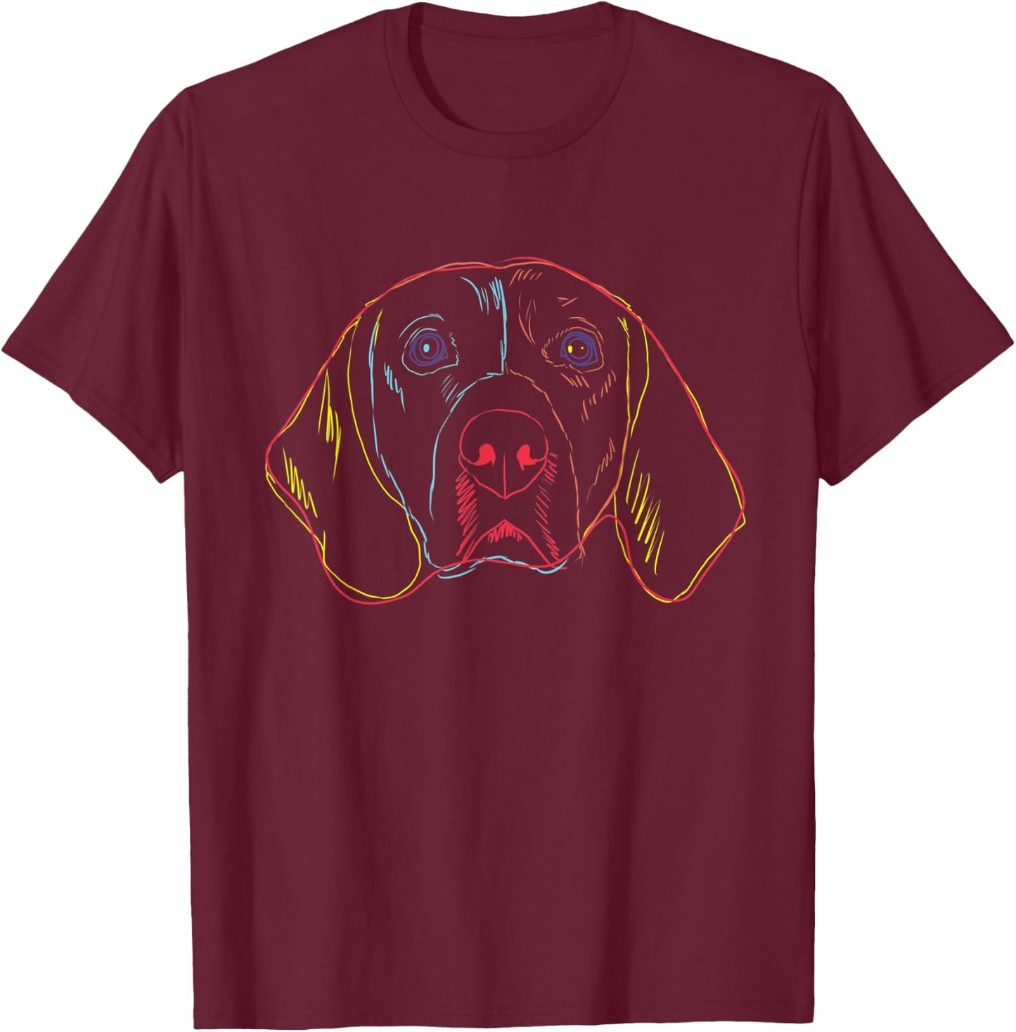 Colorful Dog American Foxhound Women Kids T-Shirt - T-Shirt | Maroon