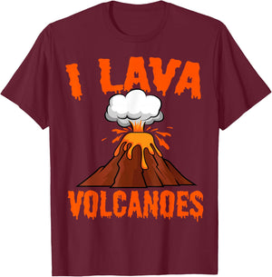 I Lava Volcanoes Geologist Volcanologist Magma Volcanology T-Shirt - T-Shirt | Maroon