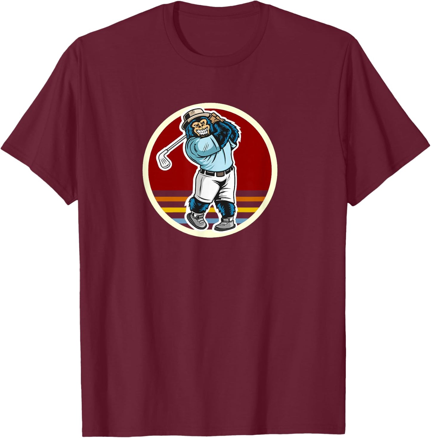 Gorilla Golf | Strong Golfer | Powerful Swing | Funny Joke T-Shirt - T-Shirt | Maroon