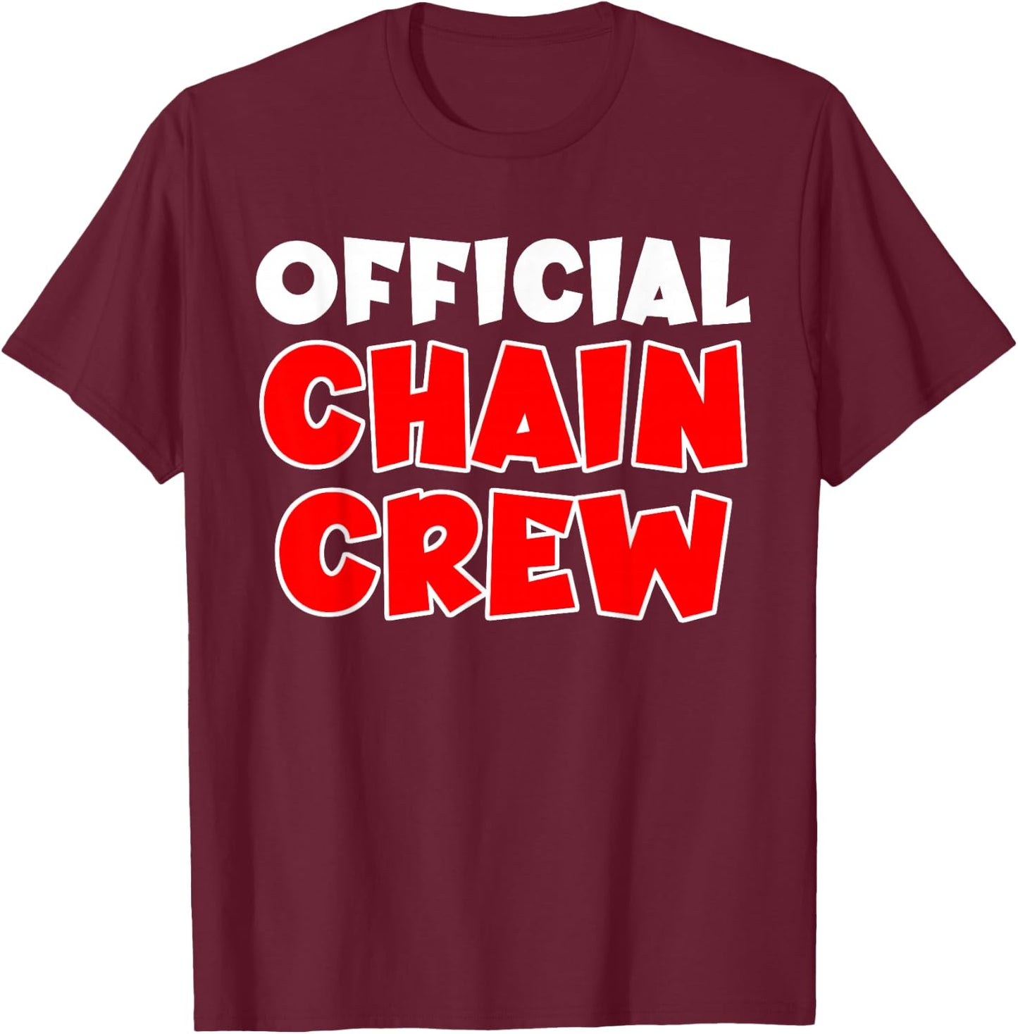 Official Chain Crew American Football Game T-Shirt - T-Shirt | Maroon