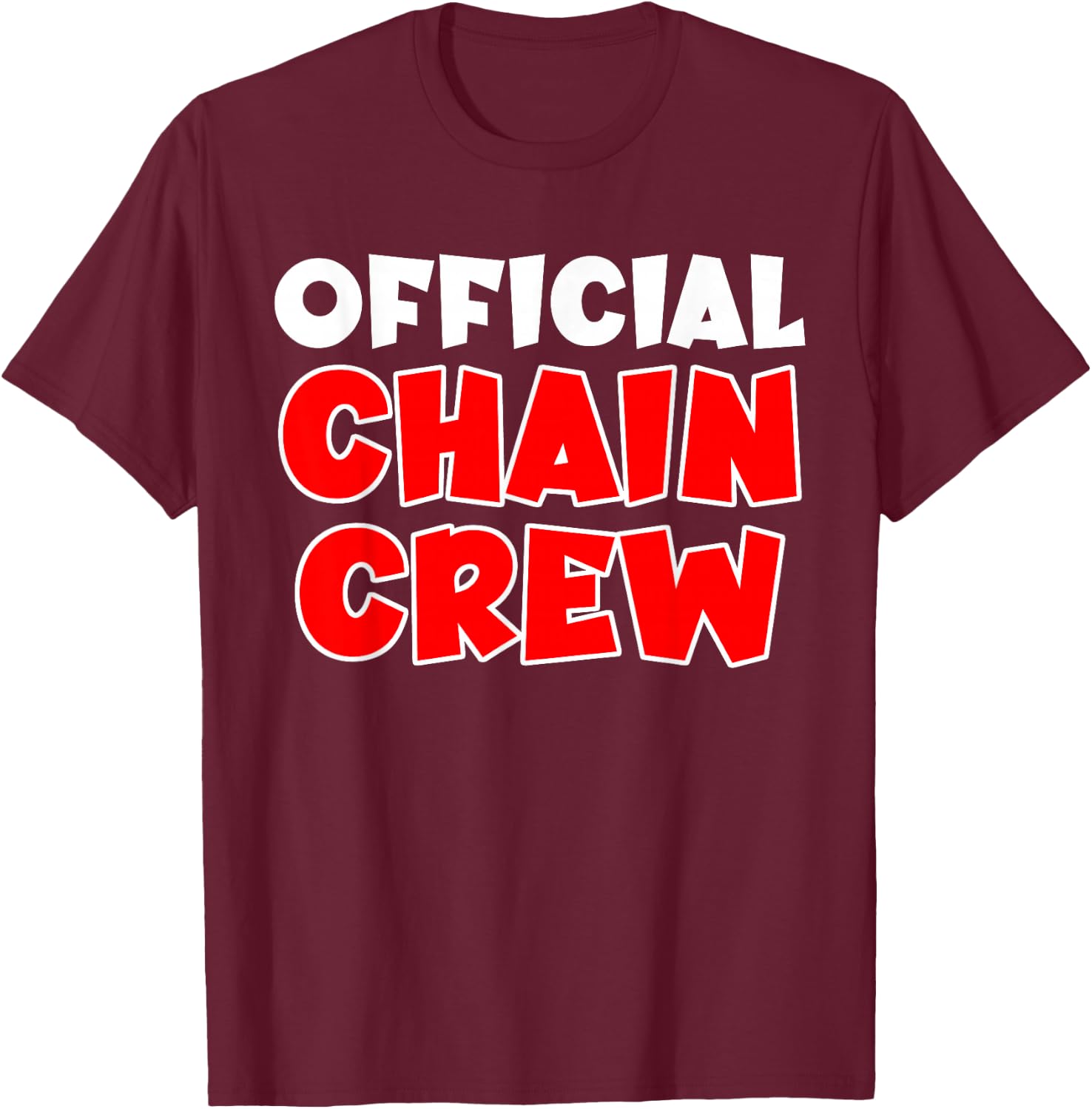 Official Chain Crew American Football Game T-Shirt - T-Shirt | Maroon