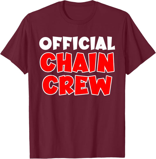 Official Chain Crew American Football Game T-Shirt - T-Shirt | Maroon
