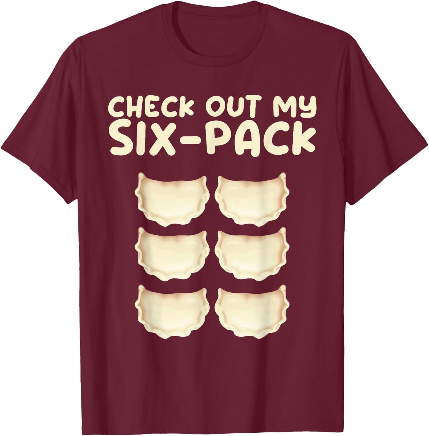 Funny Pierogi Art Men Women Kids Pierogi Polish Dumplings T-Shirt - T-Shirt | Maroon
