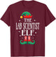 Lab Scientist Elf Job Title Funny Christmas Matching Xmas T-Shirt - T-Shirt | Maroon