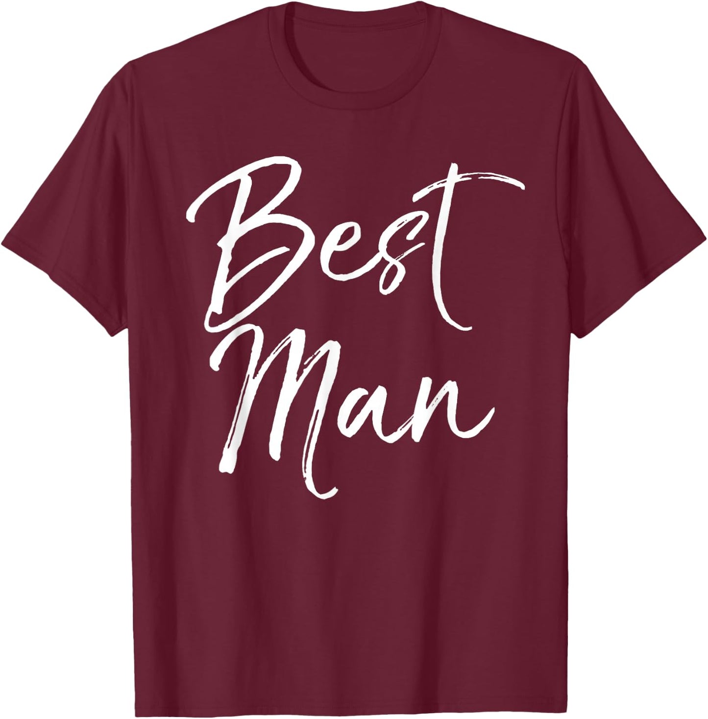 Wedding Bridal Party Gift Groomsmen Best Man T-Shirt - T-Shirt | Maroon