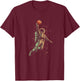 Basketball Astronaut Ball Sports Dribbling Dunking Hoop Fan T-Shirt - T-Shirt | Maroon