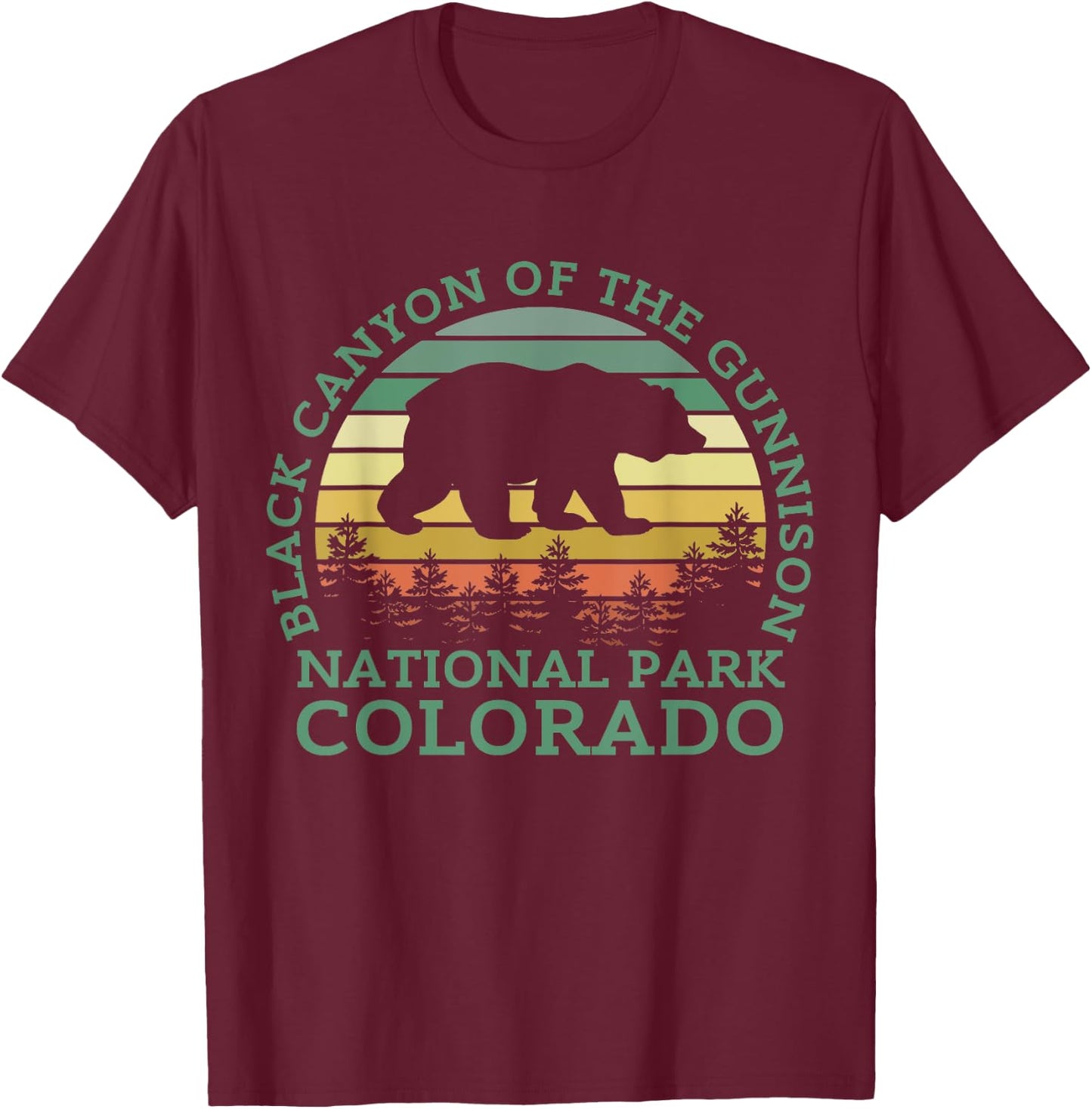 Black Canyon Of The Gunnison National Park T-Shirt - T-Shirt | Maroon