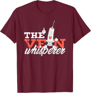 Syringe Vein Whisperer Blood Donor Life Saver Donate Gift T-Shirt - T-Shirt | Maroon