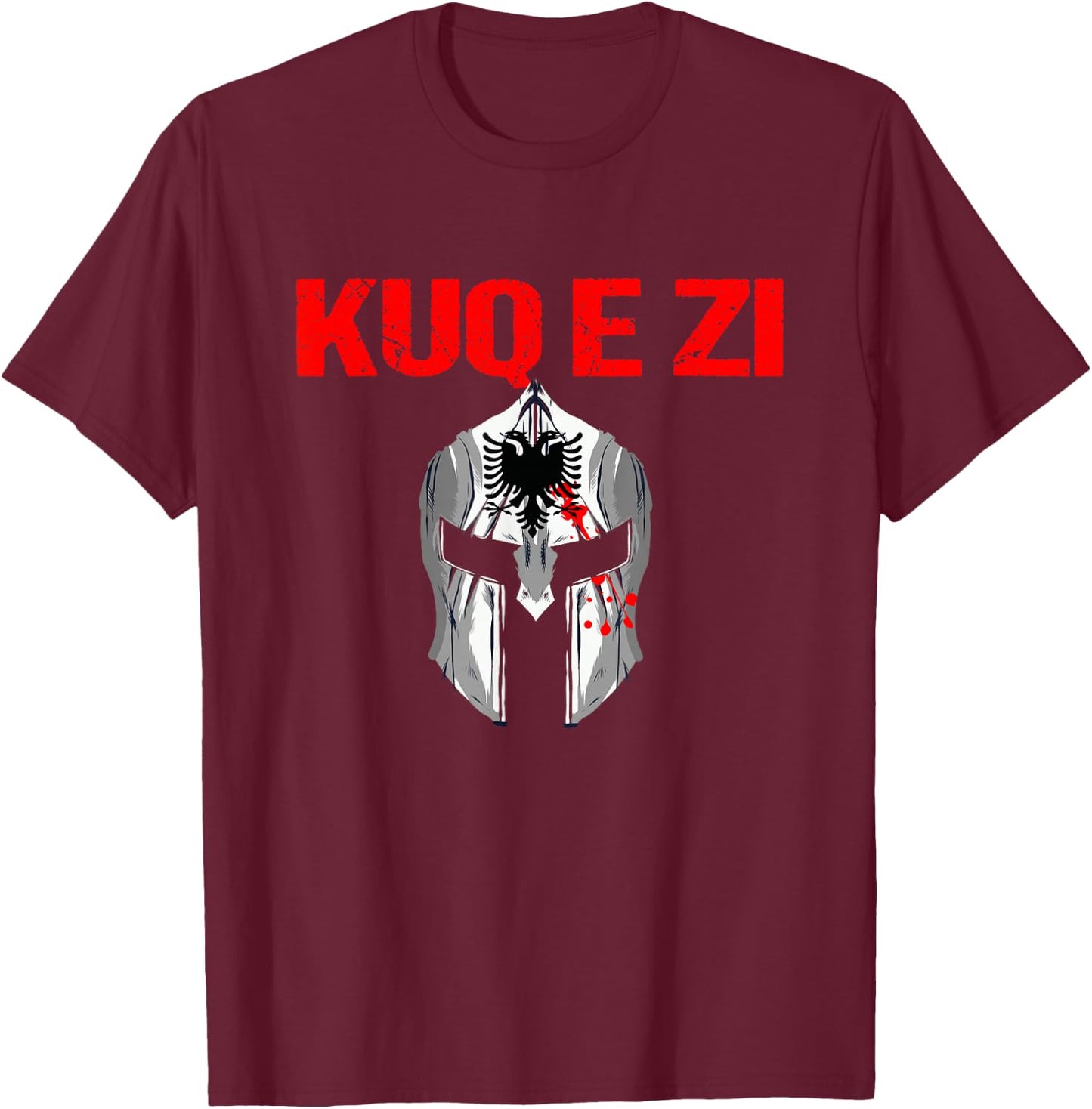 Kuq E Zi Albania Albanian Eagle Albania Albaner Power T-Shirt - T-Shirt | Maroon